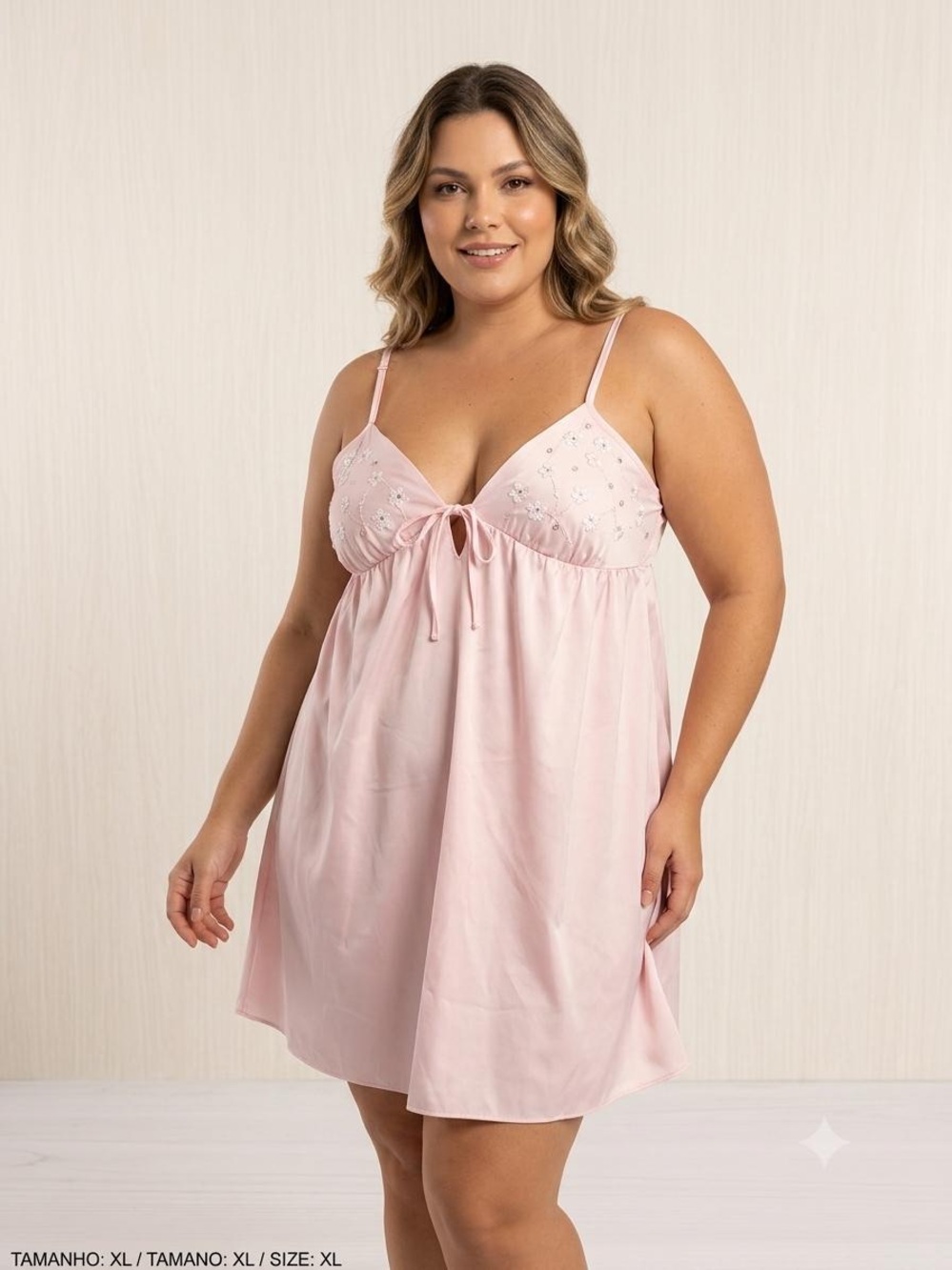 NWT Wild Fable Pink Satin Mini Dress Sequin Floral Empire Waist Party Dress XL